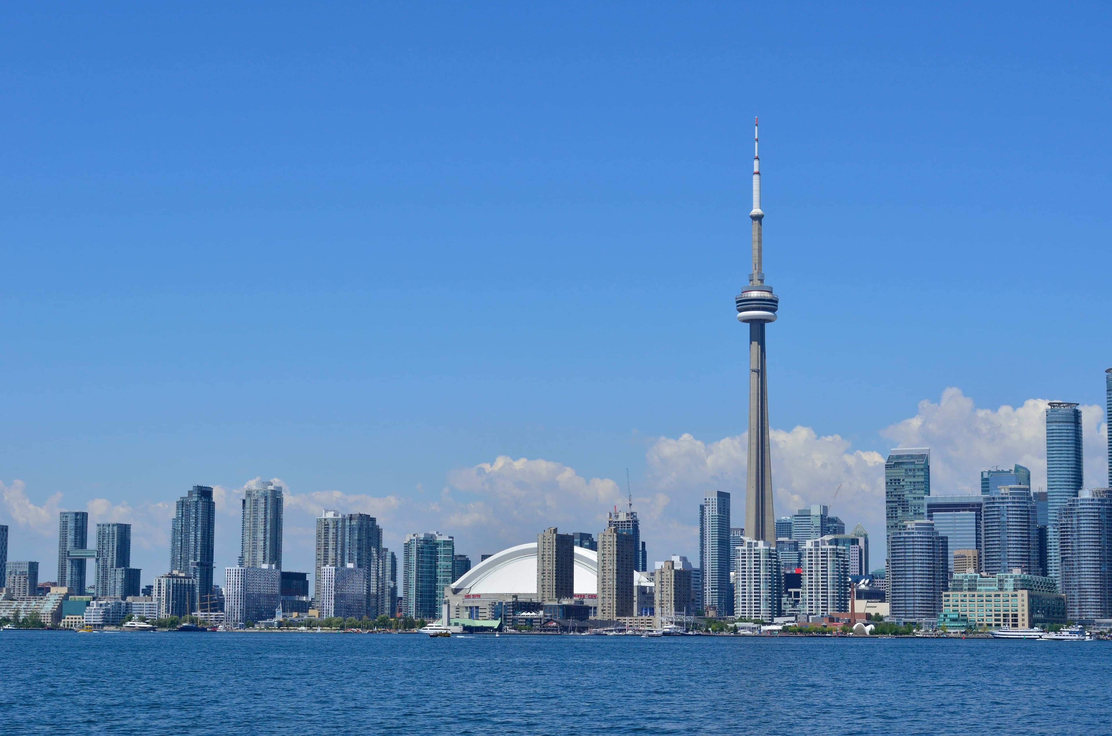 Toronto skyline with the CN Tower viewed from the waterfront